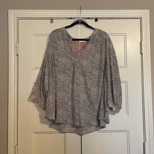 Printed three quarter sleeve blouse